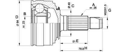 Шарнирный комплект OPEN PARTS CVJ5218.10