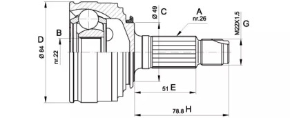 Шарнирный комплект OPEN PARTS CVJ5219.10