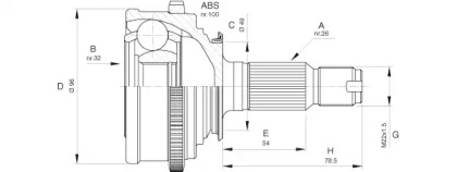 Шарнирный комплект OPEN PARTS CVJ5244.10