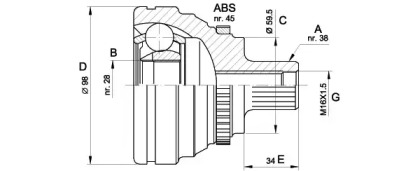 Шарнирный комплект OPEN PARTS CVJ5271.10