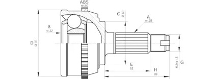 Шарнирный комплект OPEN PARTS CVJ5278.10