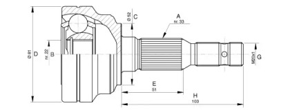 Шарнирный комплект OPEN PARTS CVJ5281.10