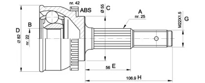 Шарнирный комплект OPEN PARTS CVJ5288.10