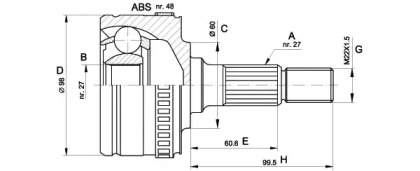 Шарнирный комплект OPEN PARTS CVJ5293.10