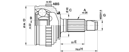 Шарнирный комплект OPEN PARTS CVJ5298.10