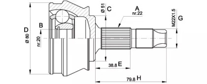 Шарнирный комплект OPEN PARTS CVJ5305.10