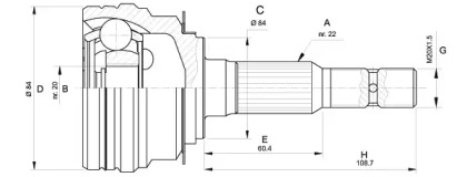 Шарнирный комплект OPEN PARTS CVJ5307.10