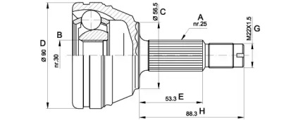 Шарнирный комплект OPEN PARTS CVJ5351.10