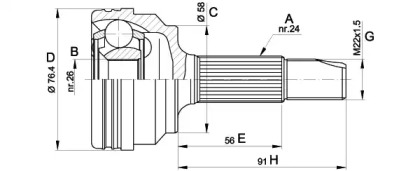 Шарнирный комплект OPEN PARTS CVJ5379.10