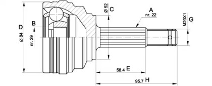 Шарнирный комплект OPEN PARTS CVJ5389.10