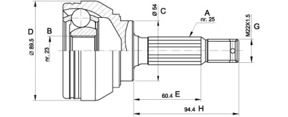 Шарнирный комплект OPEN PARTS CVJ5391.10