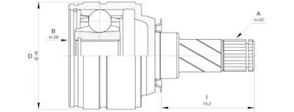 Шарнирный комплект OPEN PARTS CVJ5424.20