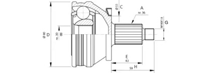 Шарнирный комплект OPEN PARTS CVJ5434.10