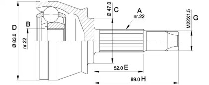 Шарнирный комплект OPEN PARTS CVJ5436.10