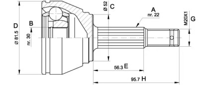 Шарнирный комплект OPEN PARTS CVJ5470.10