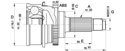 Шарнирный комплект OPEN PARTS CVJ5480.10