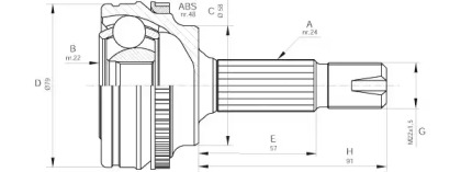 Шарнирный комплект OPEN PARTS CVJ5497.10