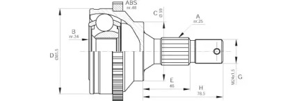 Шарнирный комплект OPEN PARTS CVJ5499.10