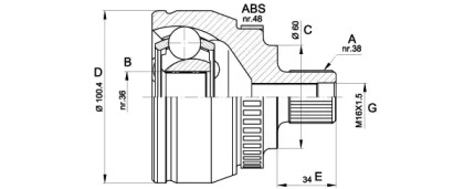 Шарнирный комплект OPEN PARTS CVJ5516.10