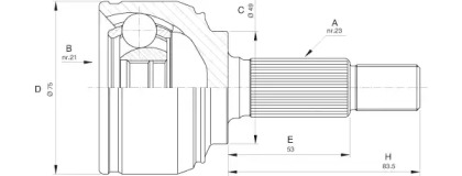 Шарнирный комплект OPEN PARTS CVJ5520.10