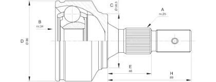 Шарнирный комплект OPEN PARTS CVJ5529.10