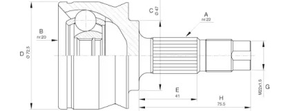 Шарнирный комплект OPEN PARTS CVJ5531.10