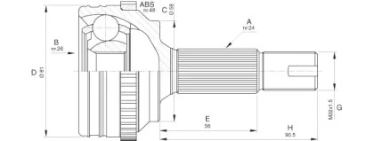 Шарнирный комплект OPEN PARTS CVJ5533.10