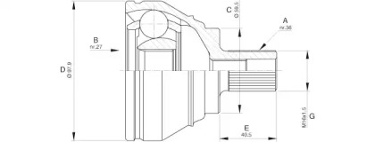 Шарнирный комплект OPEN PARTS CVJ5536.10