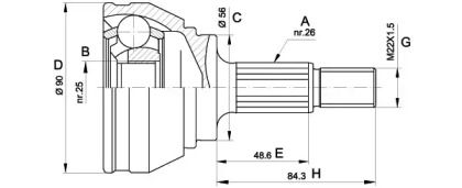 Шарнирный комплект OPEN PARTS CVJ5576.10