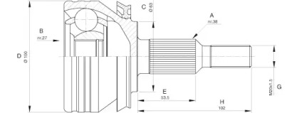 Шарнирный комплект OPEN PARTS CVJ5581.10