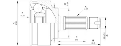 Шарнирный комплект OPEN PARTS CVJ5606.10