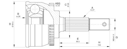 Шарнирный комплект OPEN PARTS CVJ5614.10