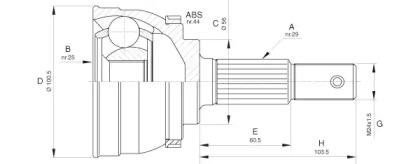 Шарнирный комплект OPEN PARTS CVJ5629.10