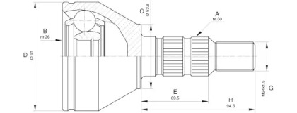 Шарнирный комплект OPEN PARTS CVJ5641.10