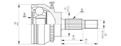 Шарнирный комплект OPEN PARTS CVJ5671.10