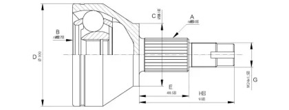 Шарнирный комплект OPEN PARTS CVJ5673.10