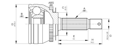 Шарнирный комплект OPEN PARTS CVJ5674.10