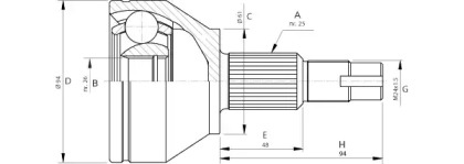 Шарнирный комплект OPEN PARTS CVJ5706.10