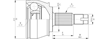 Шарнирный комплект OPEN PARTS CVJ5712.10