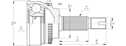 Шарнирный комплект OPEN PARTS CVJ5717.10