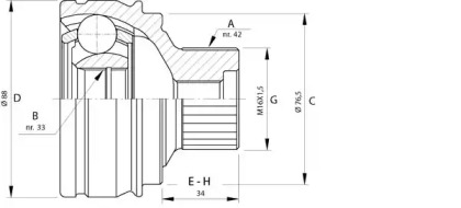 Шарнирный комплект OPEN PARTS CVJ5723.10