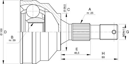 Шарнирный комплект OPEN PARTS CVJ5747.10