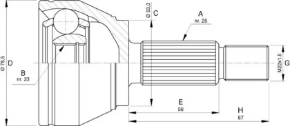 Шарнирный комплект OPEN PARTS CVJ5757.10