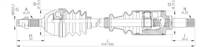 Вал OPEN PARTS DRS6000.00