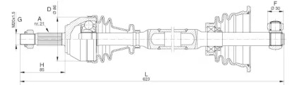 Вал OPEN PARTS DRS6016.00