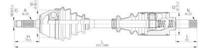 Вал OPEN PARTS DRS6018.00