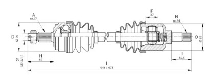 Вал OPEN PARTS DRS6046.00