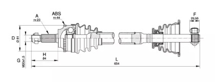 Вал OPEN PARTS DRS6110.00