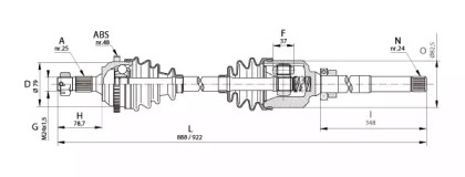 Вал OPEN PARTS DRS6130.00