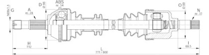 Вал OPEN PARTS DRS6137.00